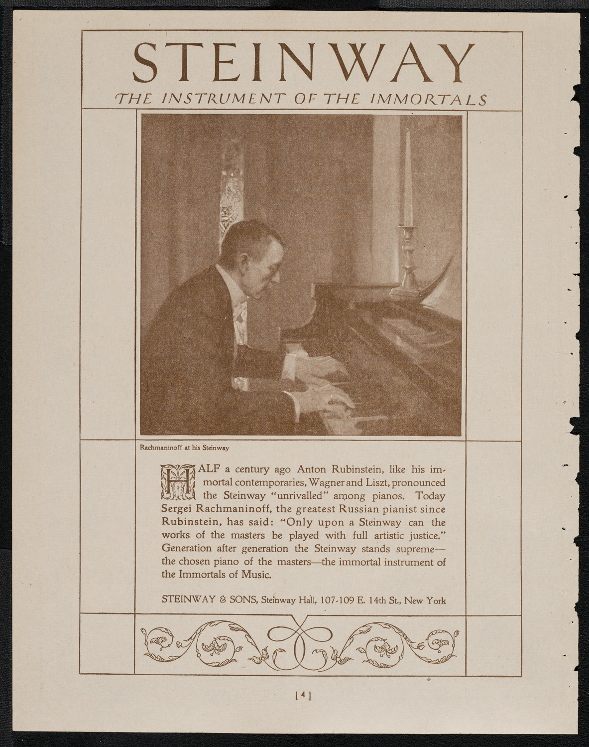 Joseph Schwarz, Baritone, Max Rosen, Violin, and Sara Sokolsky-Freid, Piano, May 1, 1921, program page 4