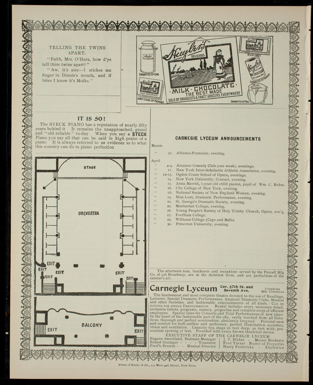 Elmendorf Lecture: A Journey Through the Holy Land, March 29, 1904, program page 4