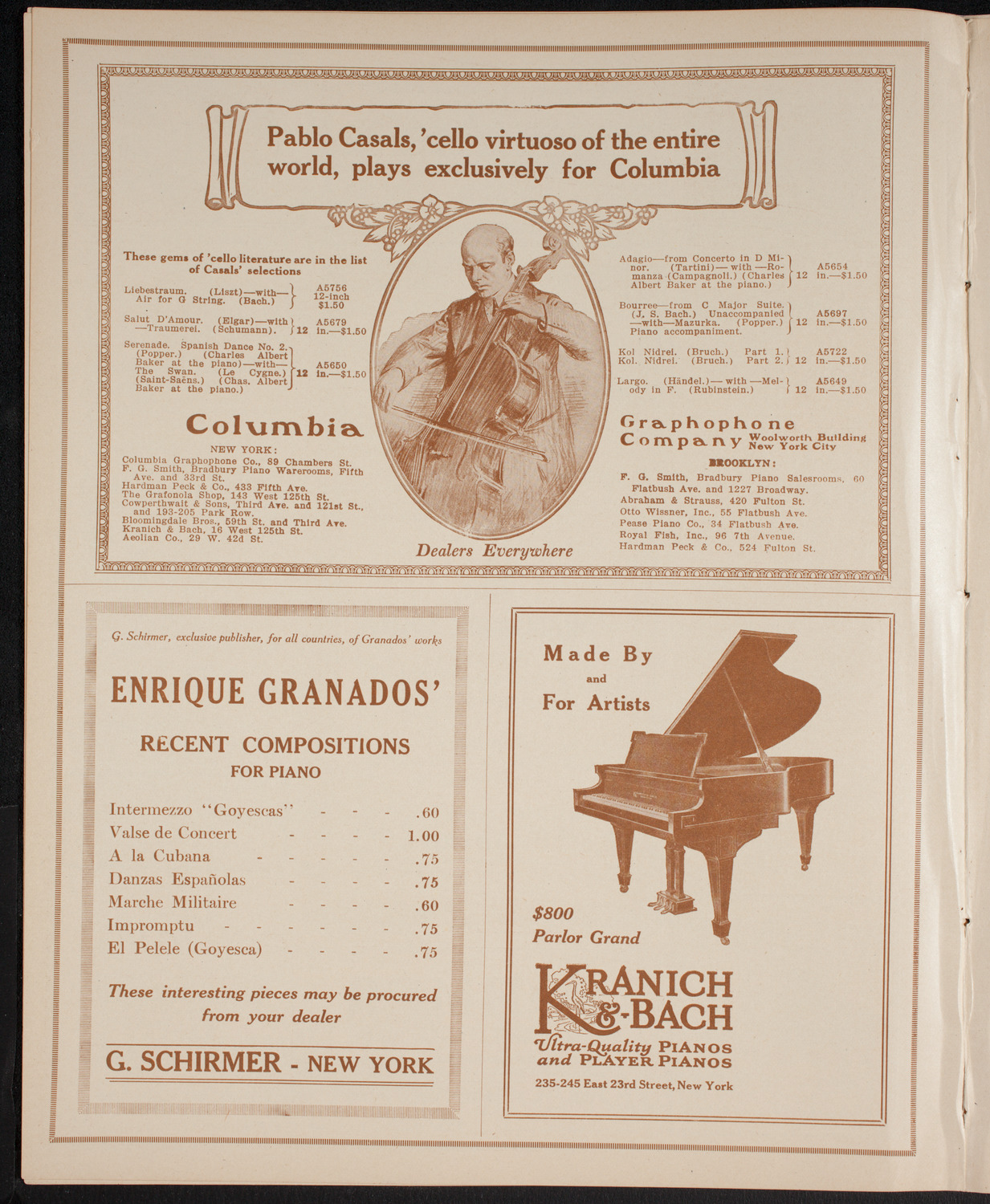 New York Philharmonic, March 11, 1916, program page 6