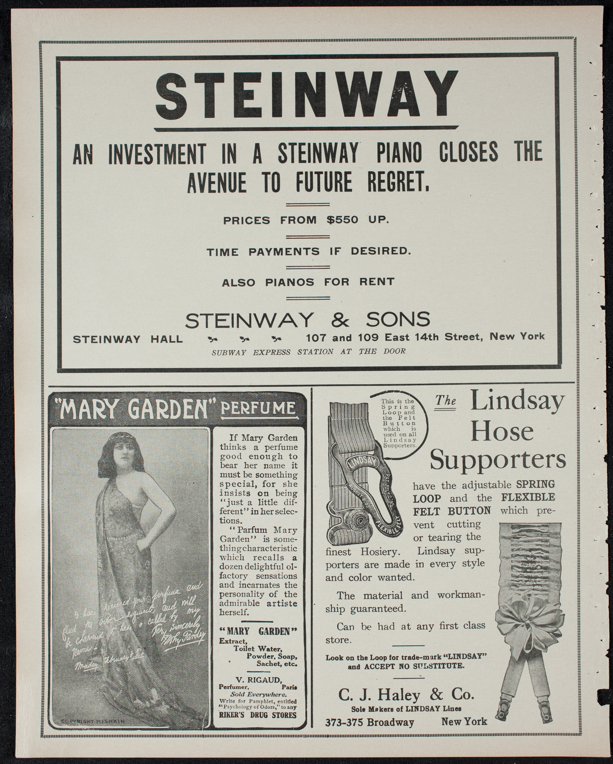 New York Philharmonic, February 10, 1911, program page 4