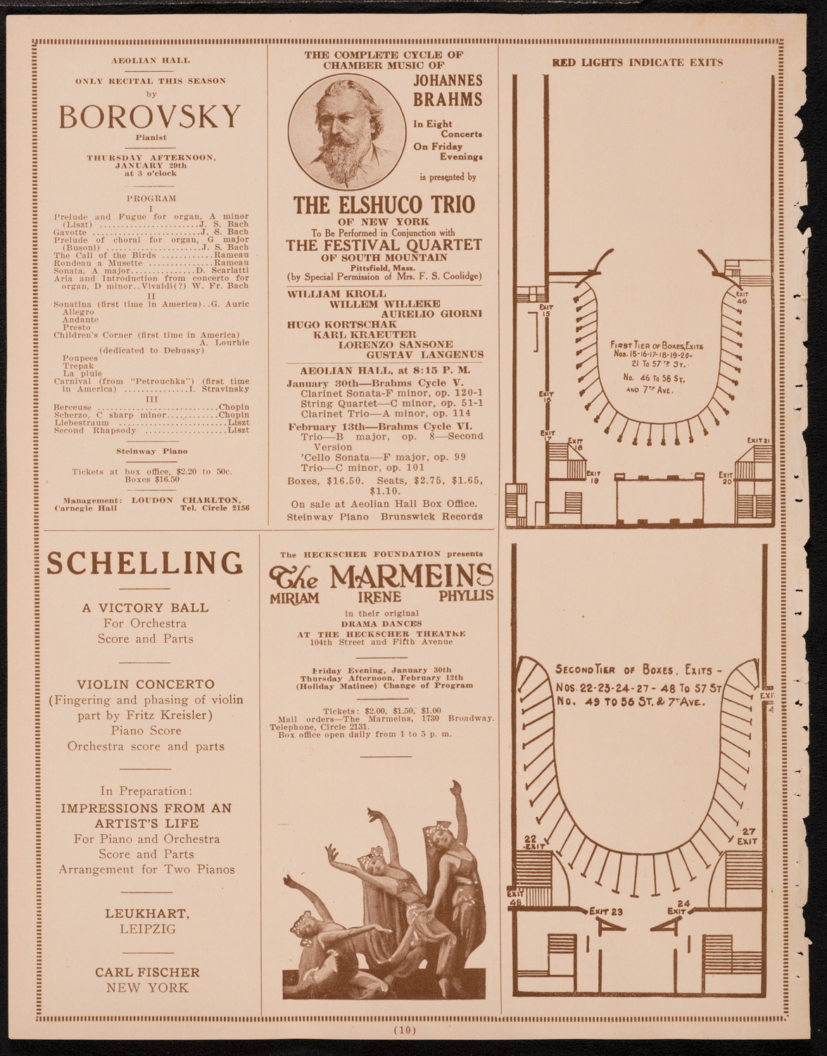 Socrate Barozzi, Violin, January 25, 1925, program page 10