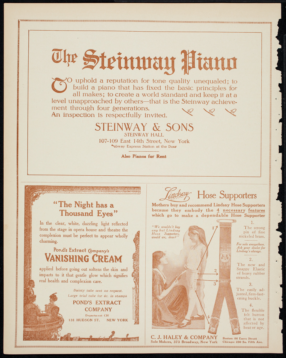 New York Philharmonic, March 1, 1914, program page 4