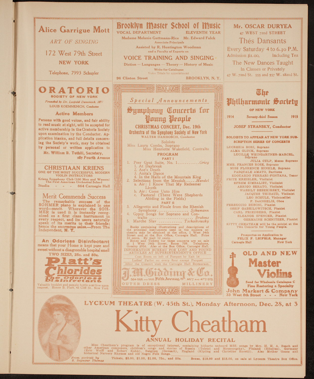 Elmendorf Lecture: Norway, December 13, 1914, program page 9