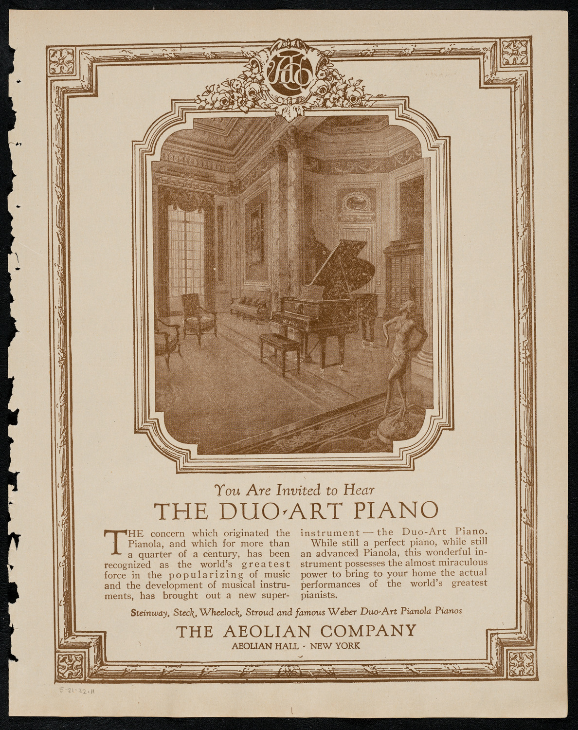 Music and Moving-Picture Views of Spain, May 21, 1922, program page 11