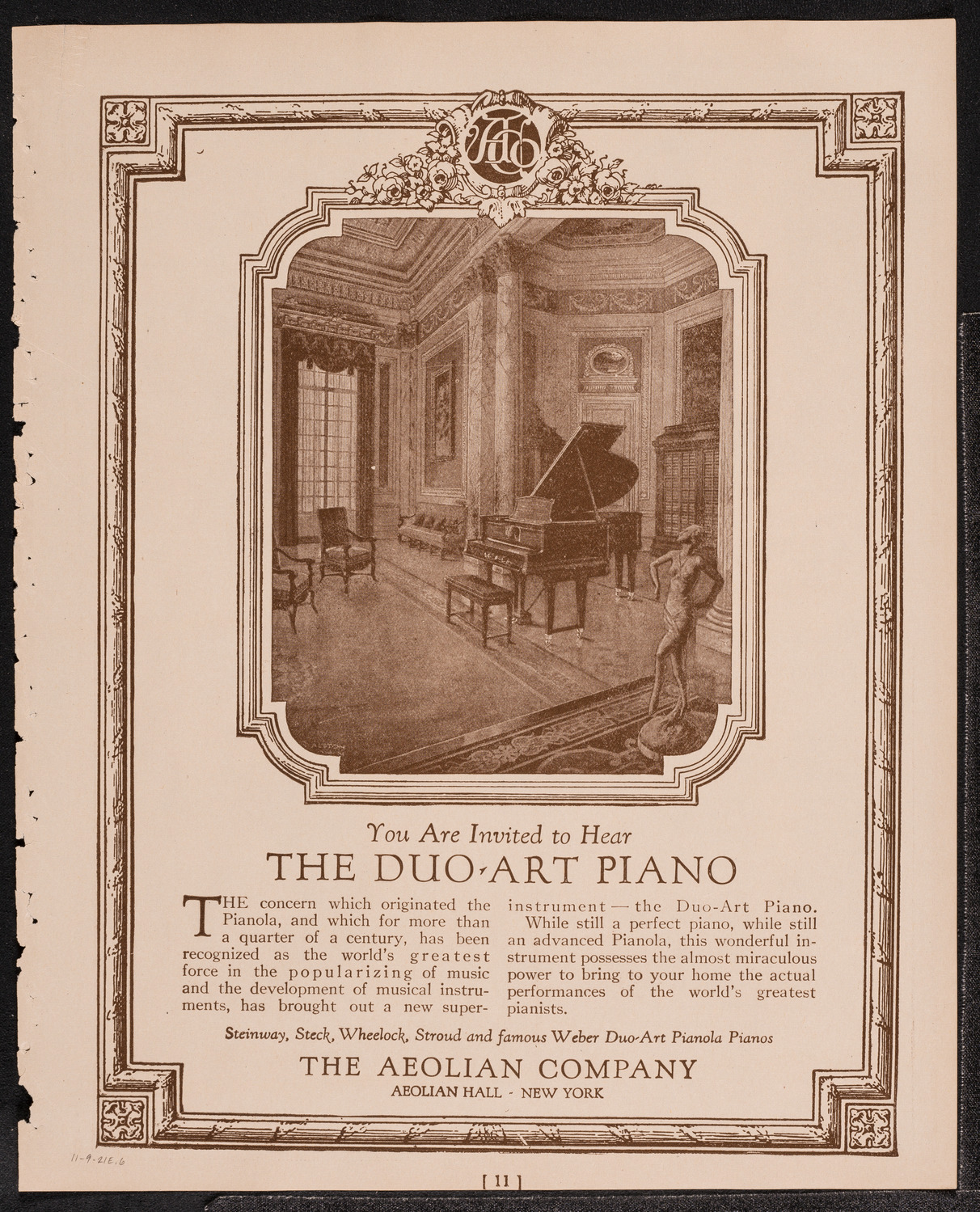 Giuseppe Danise, Baritone, November 9, 1921, program page 11