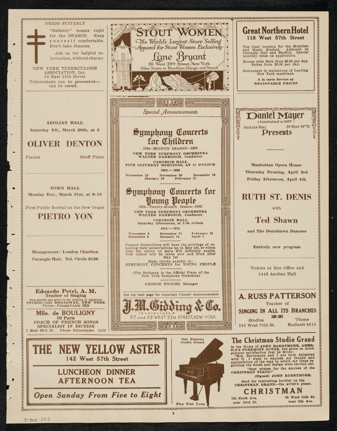 Fritz Kreisler, Violin, March 30, 1924, program page 9