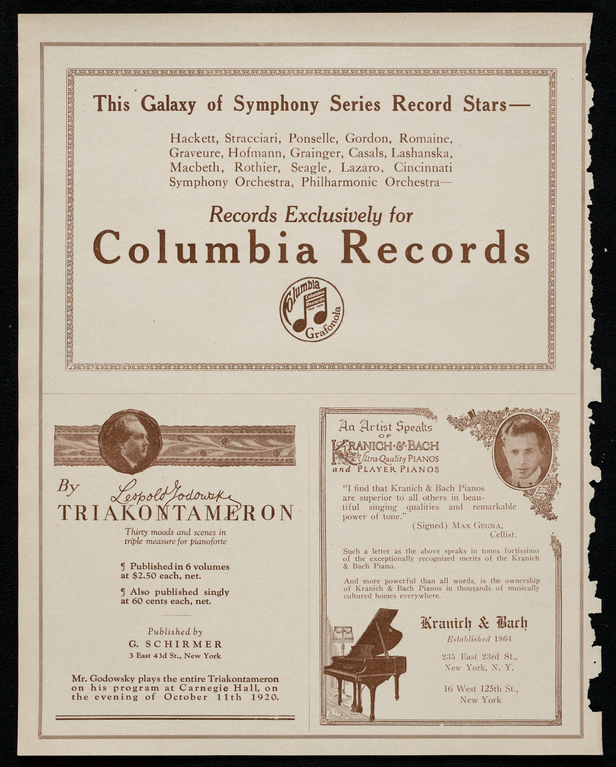 The Goldman Concert Band, October 10, 1920, program page 6