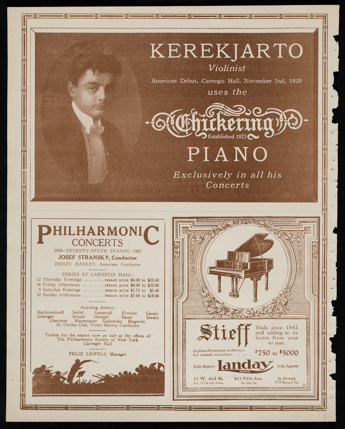 National Symphony Orchestra, November 2, 1920, program page 12