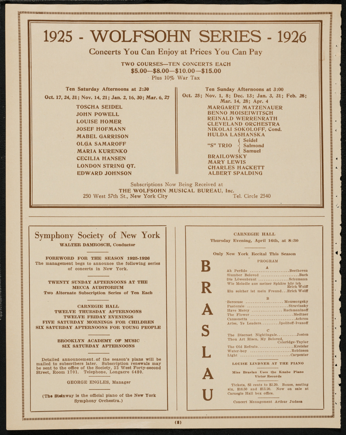 Jewish Teachers' Seminary Annual Concert, April 12, 1925, program page 8