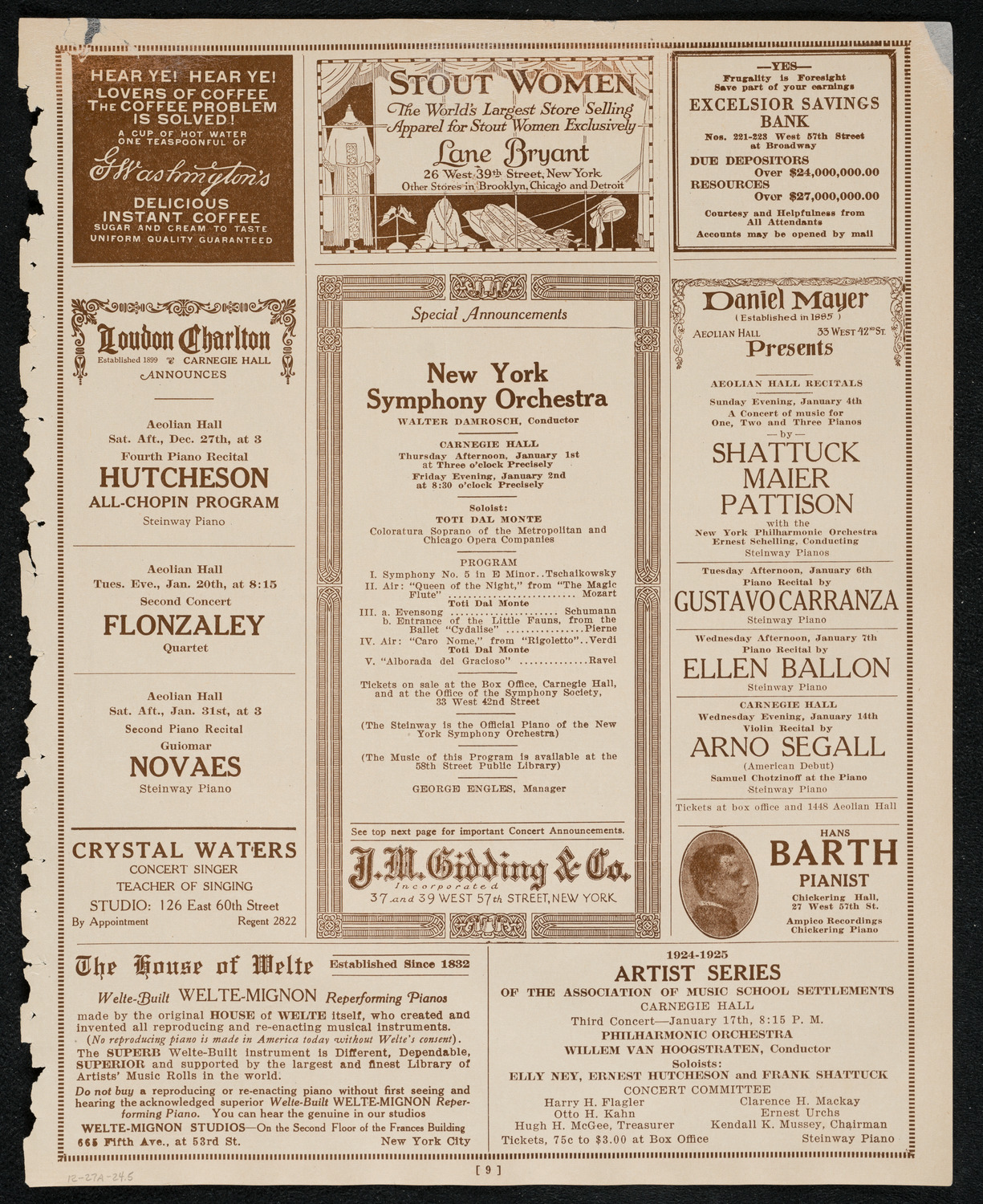 Symphony Concert for Young People, December 27, 1924, program page 9