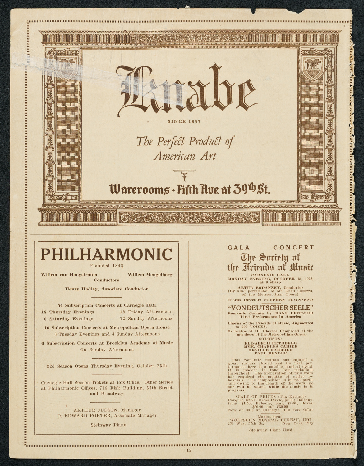 U.S. Marine Band, September 30, 1923, program page 12