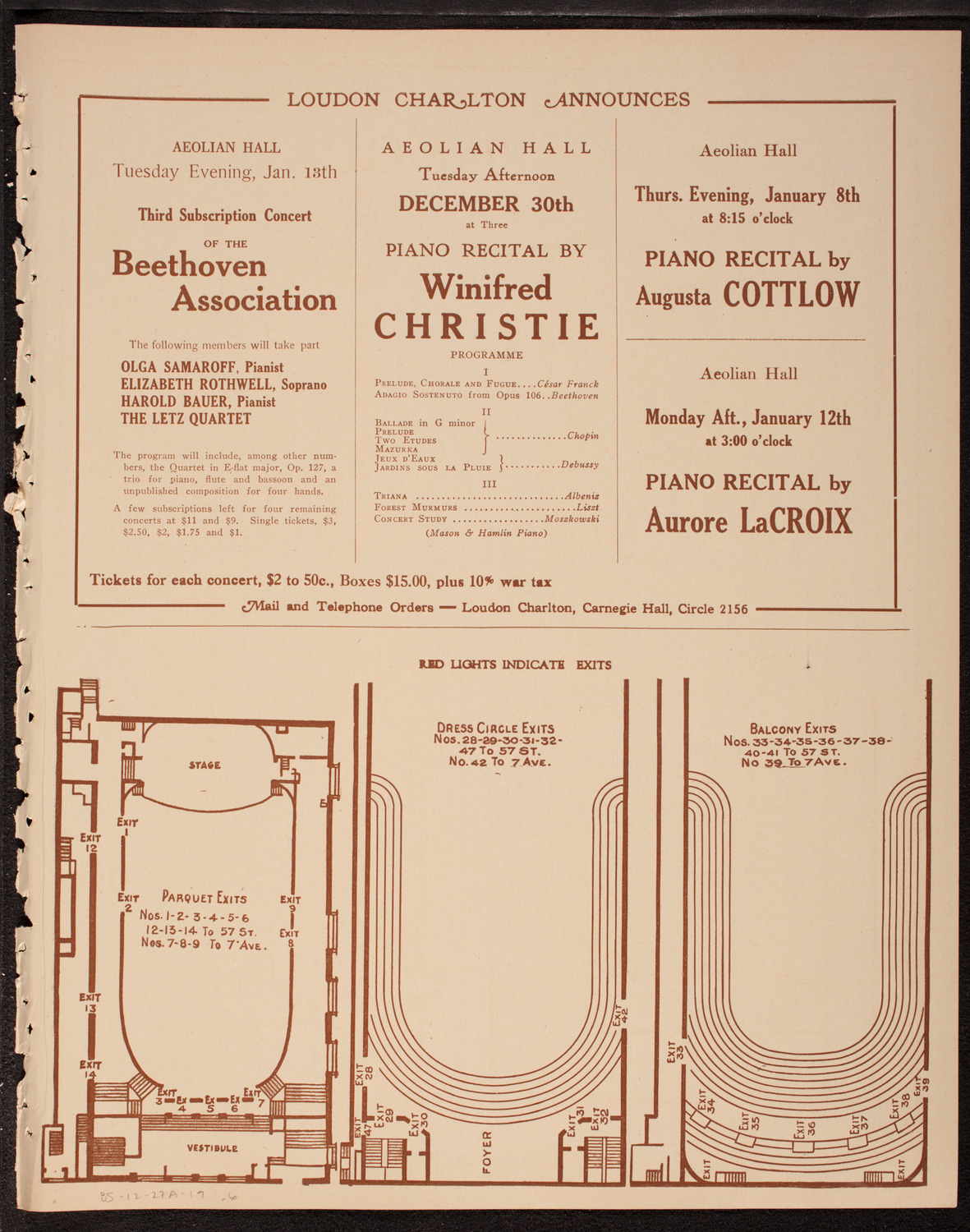 Albert Spalding, Violin, December 27, 1919, program page 11