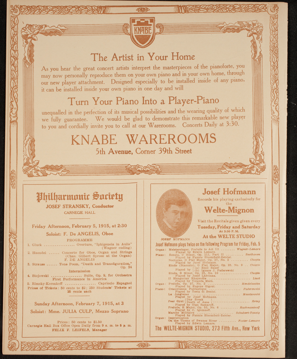 Katharine Goodson, Piano, February 4, 1915, program page 12