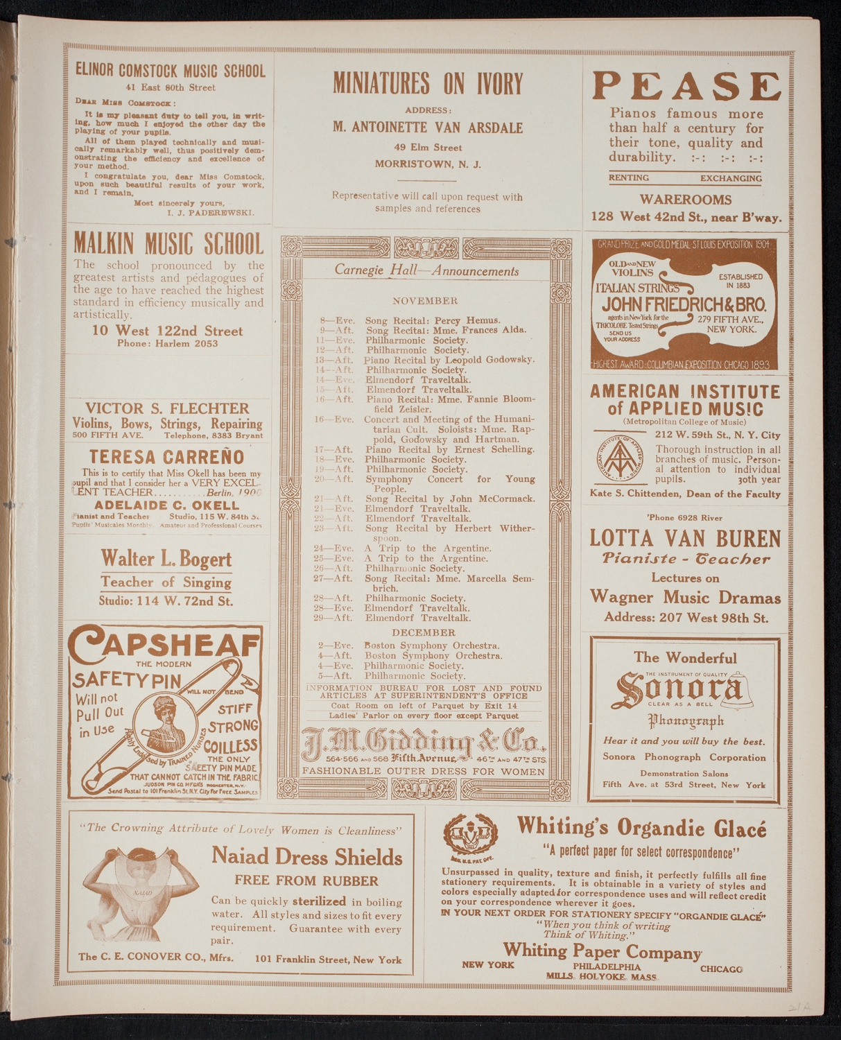 Elmendorf Lecture: The British Isles, November 8, 1915, program page 3