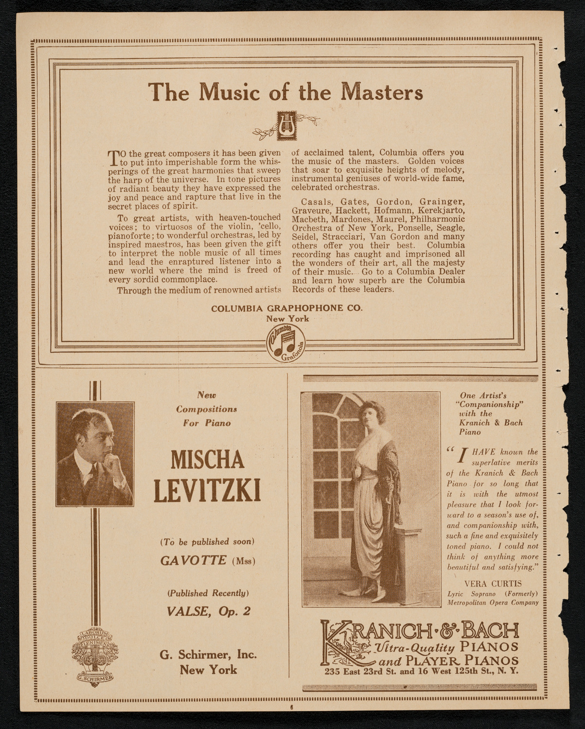 New York Symphony Orchestra, February 8, 1923, program page 6