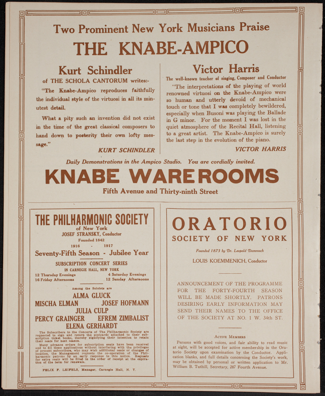 Benefit: Irish Relief Fund, May 27, 1916, program page 12