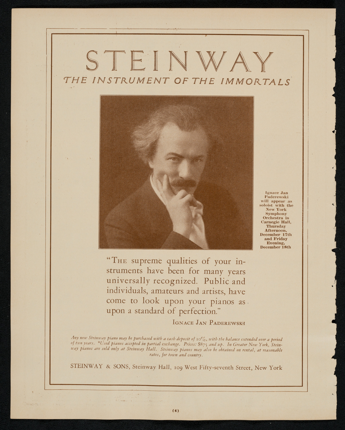 Sigrid Onégin, Contralto, December 16, 1925, program page 4