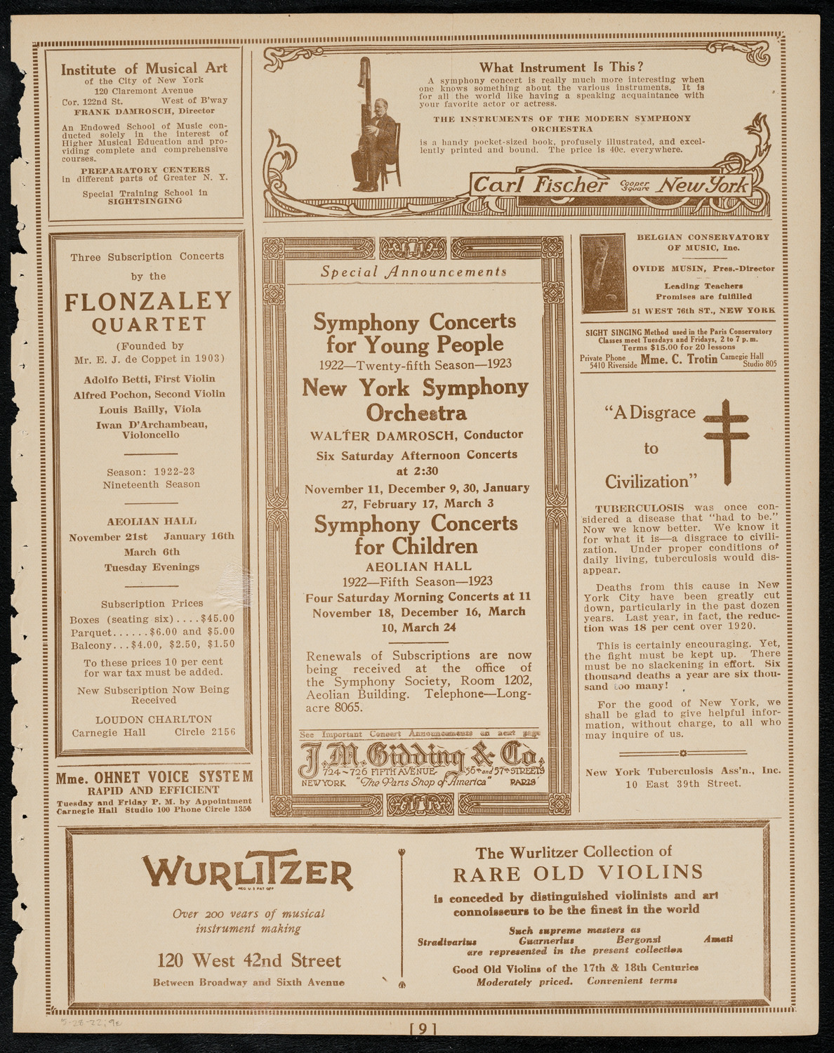 Angelo Guiffrida, Violin, May 28, 1922, program page 9