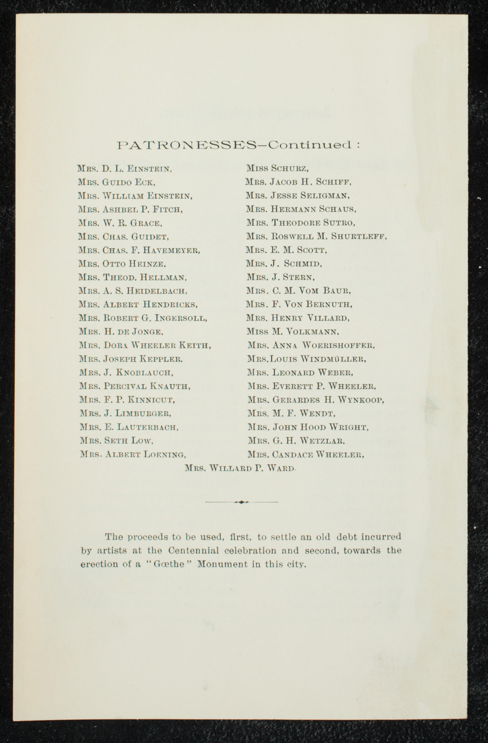 Künstlerfest, December 3, 1891, program page 48