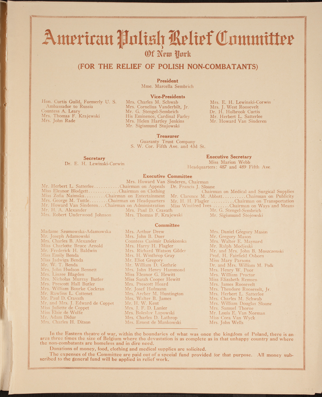Marcella Sembrich, Soprano, January 12, 1915, program page 7