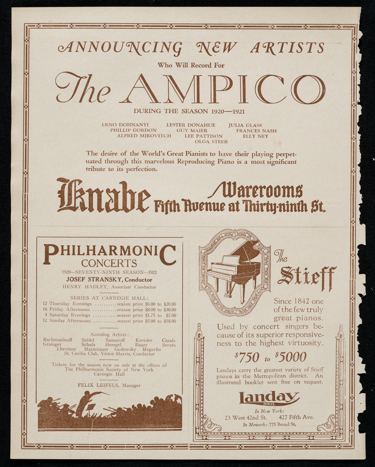 National Symphony Orchestra, October 10, 1920, program page 12