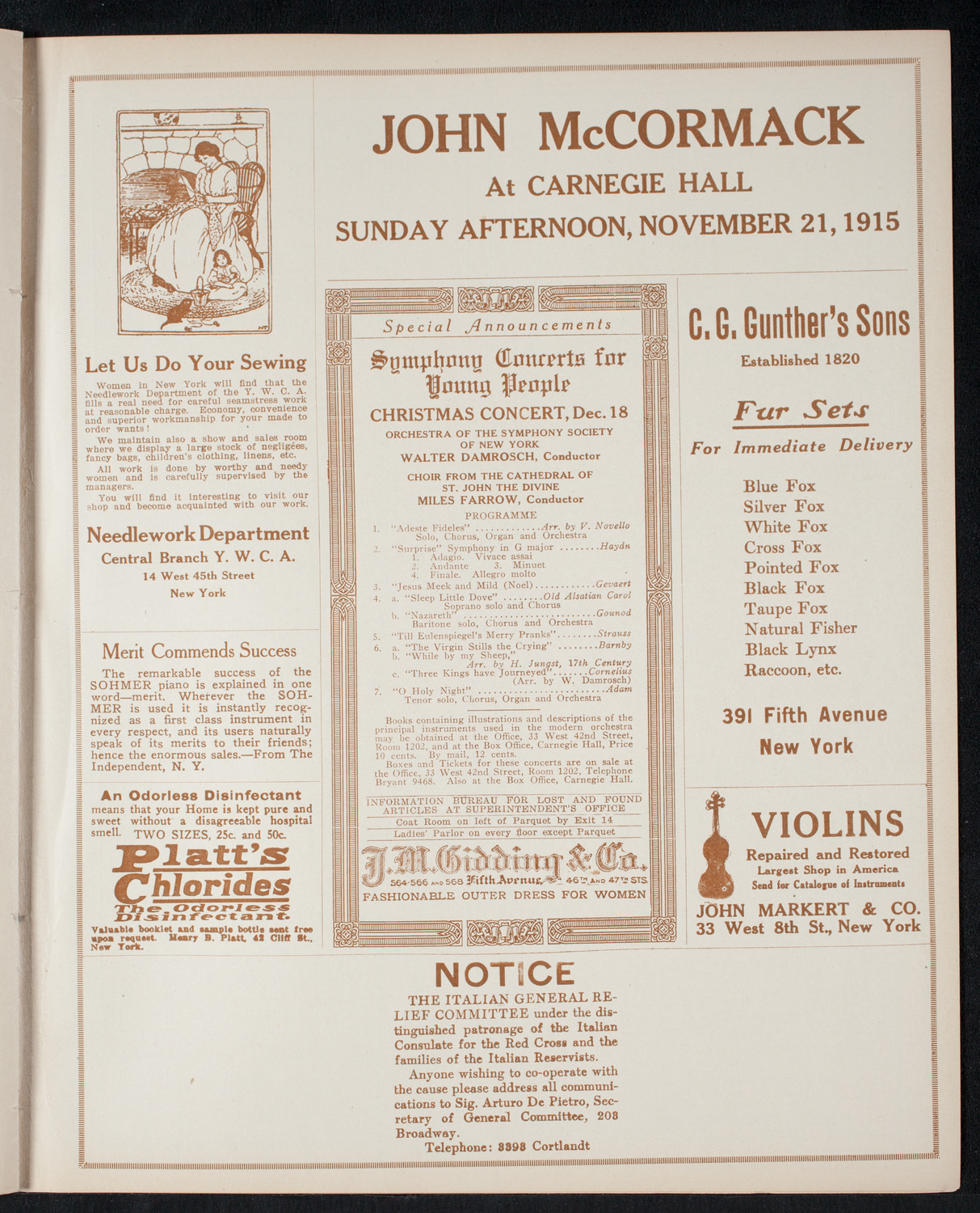 Symphony Concert for Young People, November 20, 1915, program page 9