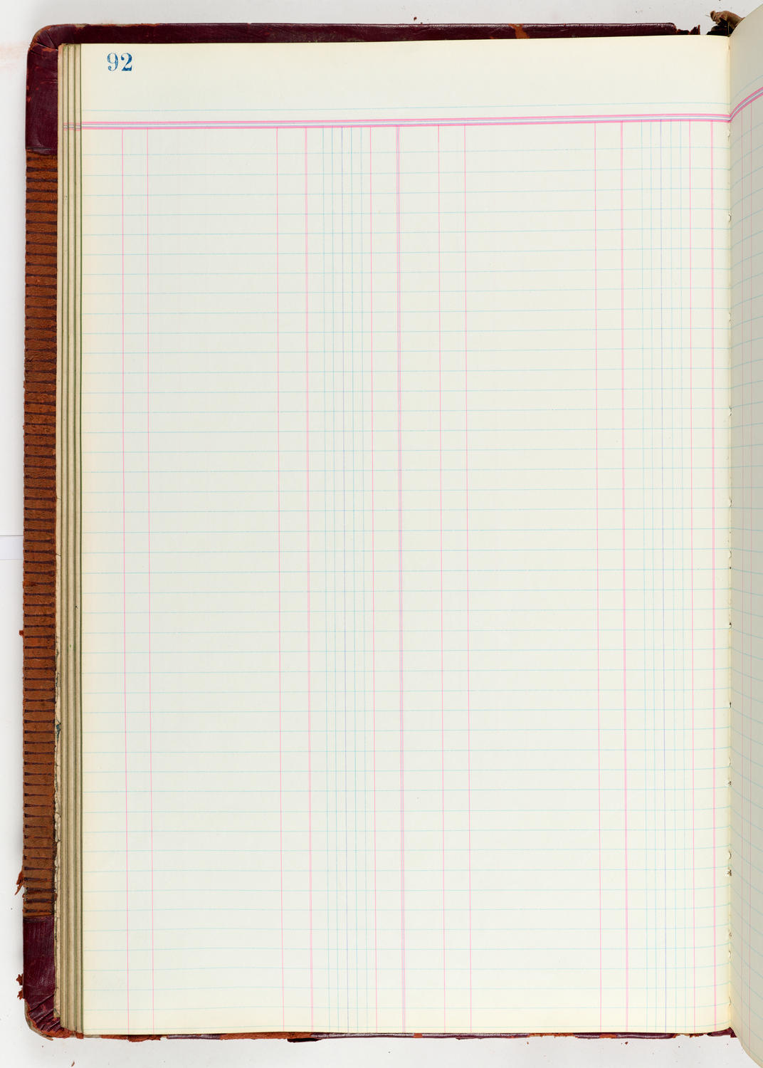 Music Hall Accounting Ledger Journal, volume 6, page 92