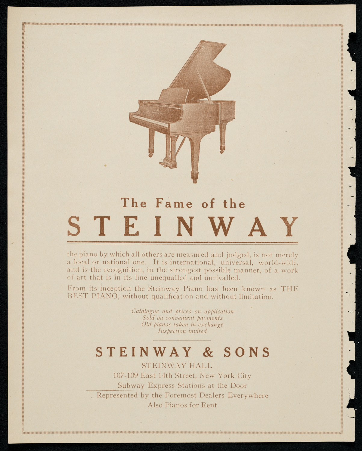 Fritz Kreisler, Violin, October 24, 1920, program page 4