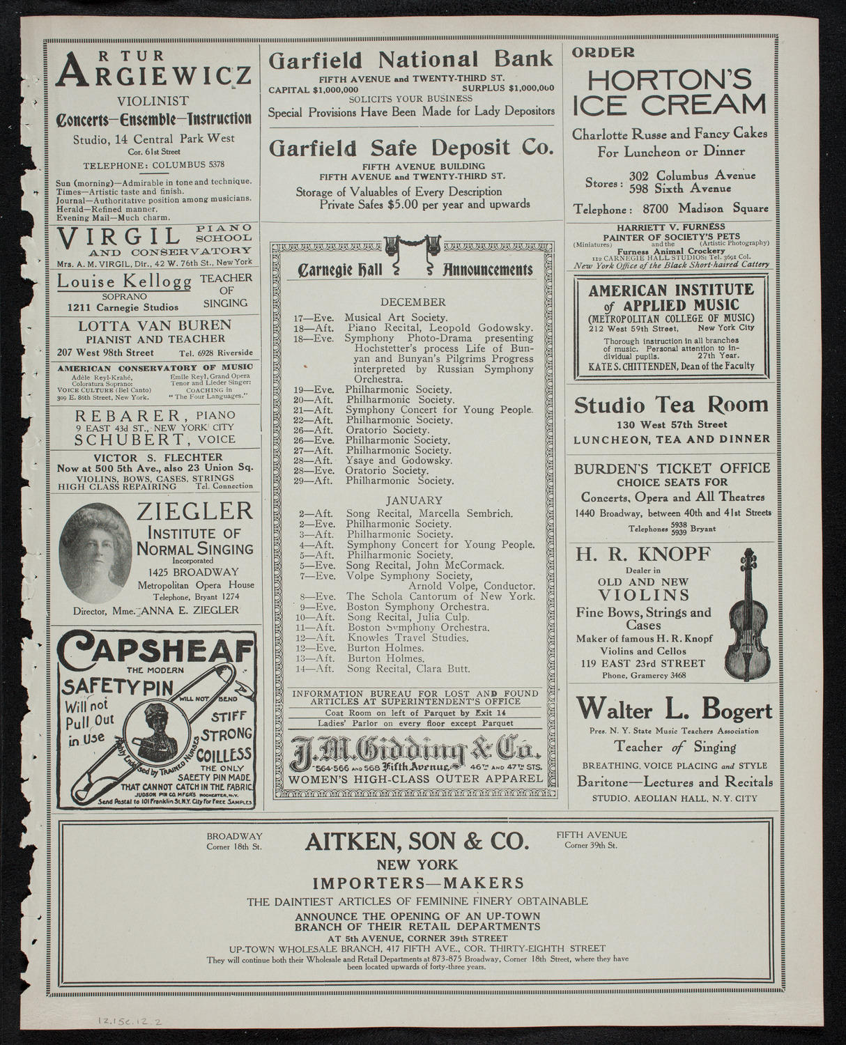 Newman Traveltalks: The Top of the World, December 15, 1912, program page 3