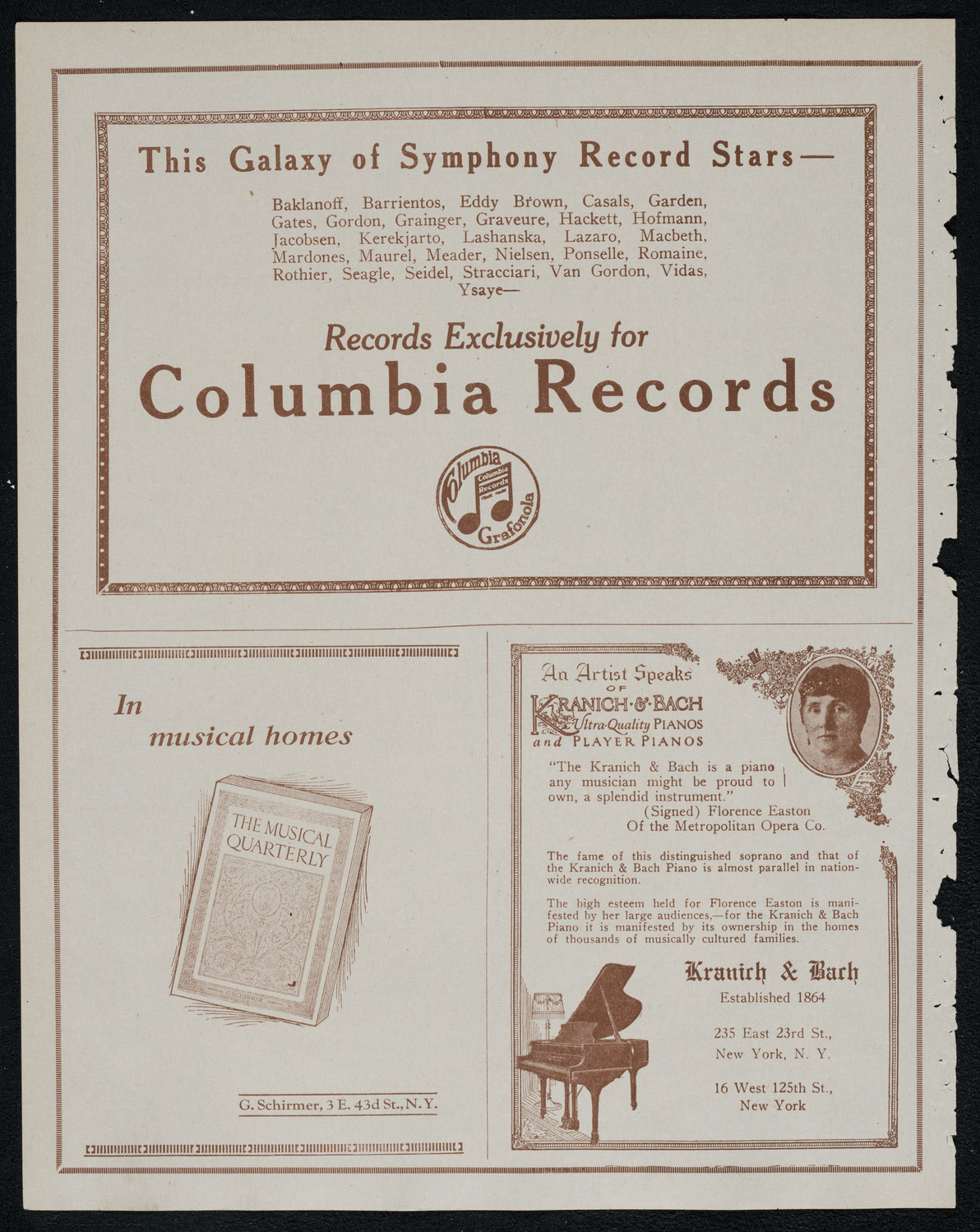 Erica Morini, Violin, with Orchestra, January 26, 1921, program page 6