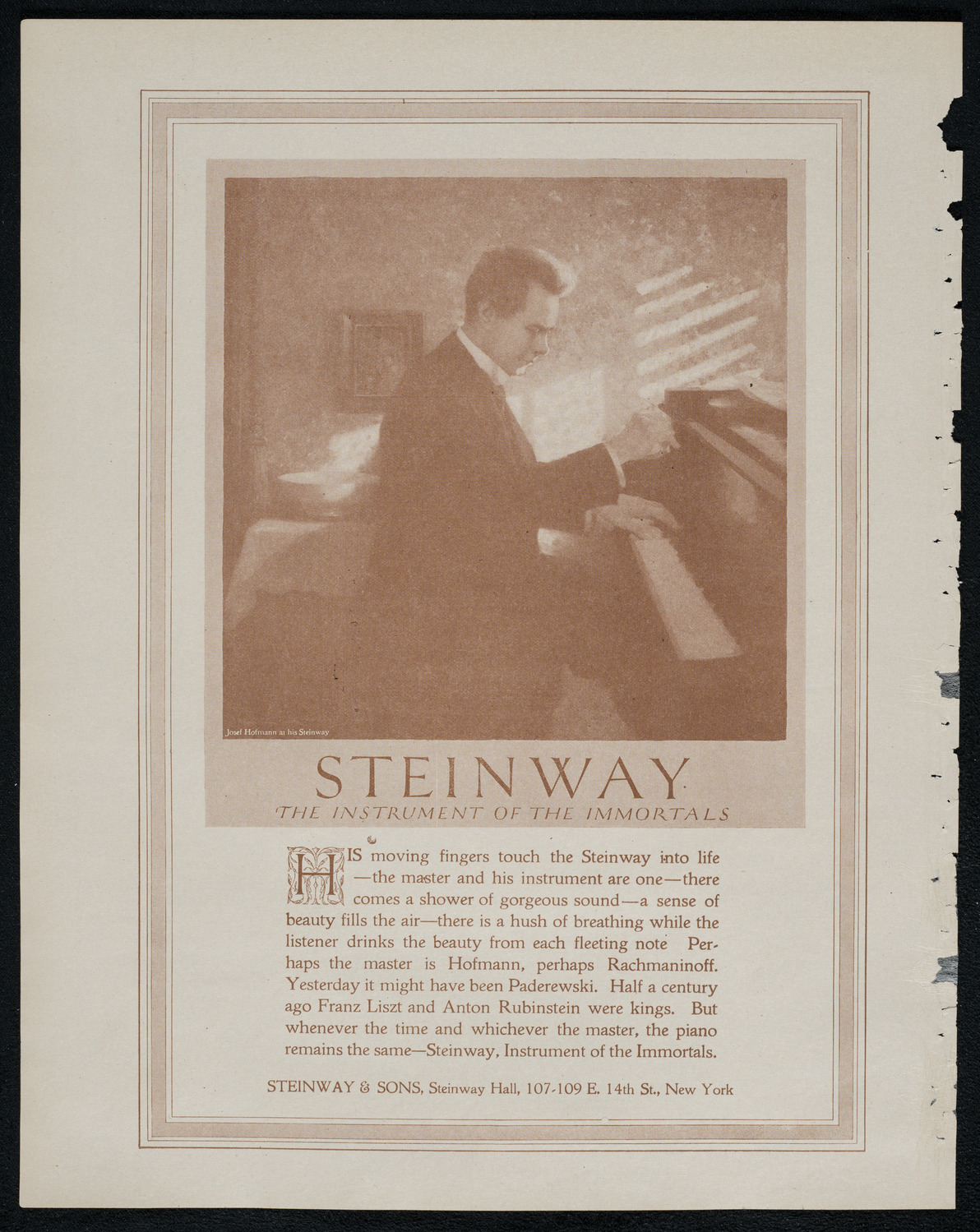 National Symphony Orchestra, January 15, 1921, program page 4