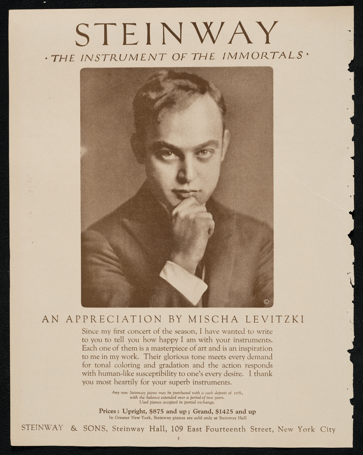 New York Philharmonic, January 20, 1924, program page 4