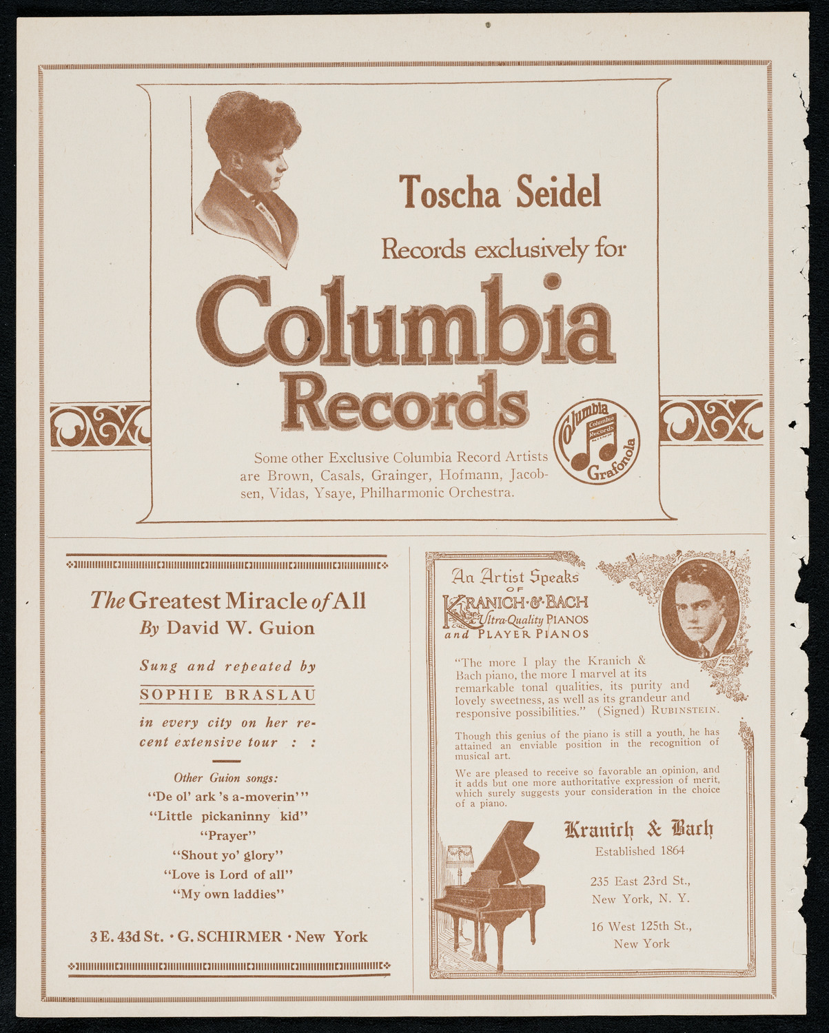 National Symphony Orchestra, November 16, 1920, program page 6