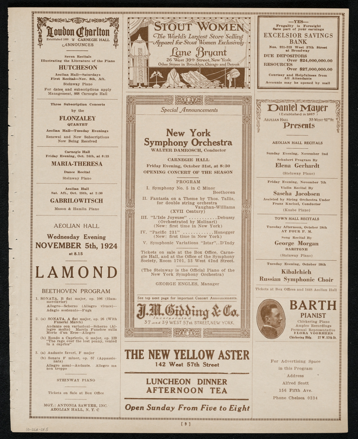 Louise Homer, Contralto, and Louise Homer Stires, Soprano, October 26, 1924, program page 9