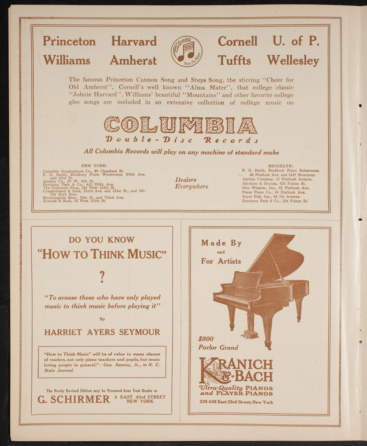 New York Society of the Methodist Episcopal Church Semi-Centennial Anniversary, April 13, 1916, program page 6