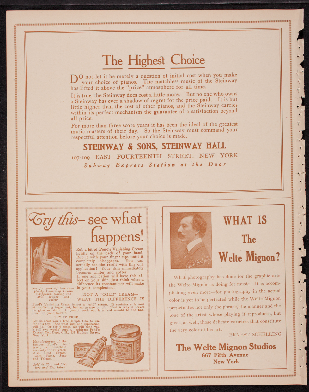 Benefit: B.F.B. Permanent Blind Relief War Fund, December 29, 1916, program page 4