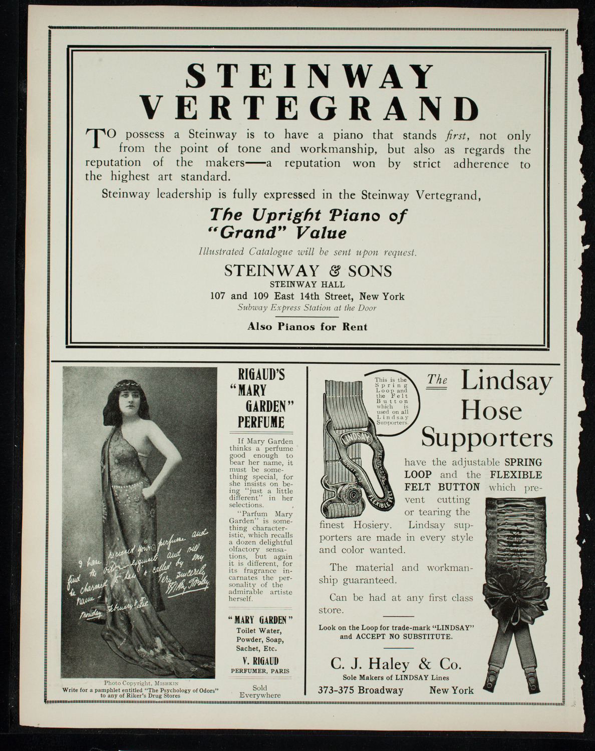 New York Philharmonic, November 4, 1910, program page 4