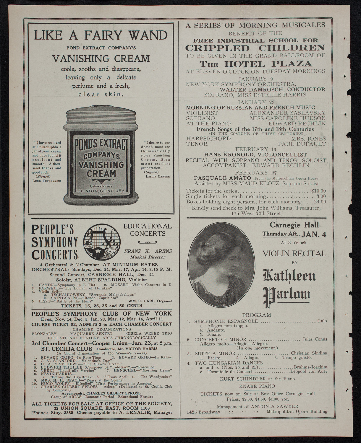 Columbia University Festival Chorus, December 18, 1911, program page 8