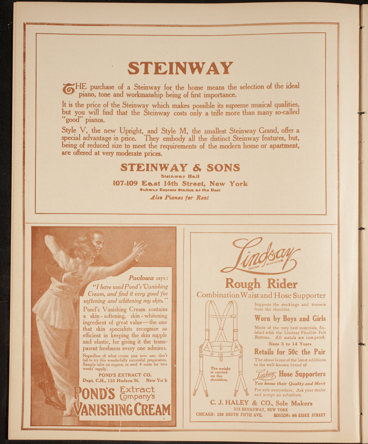 New York Philharmonic, February 12, 1915, program page 4