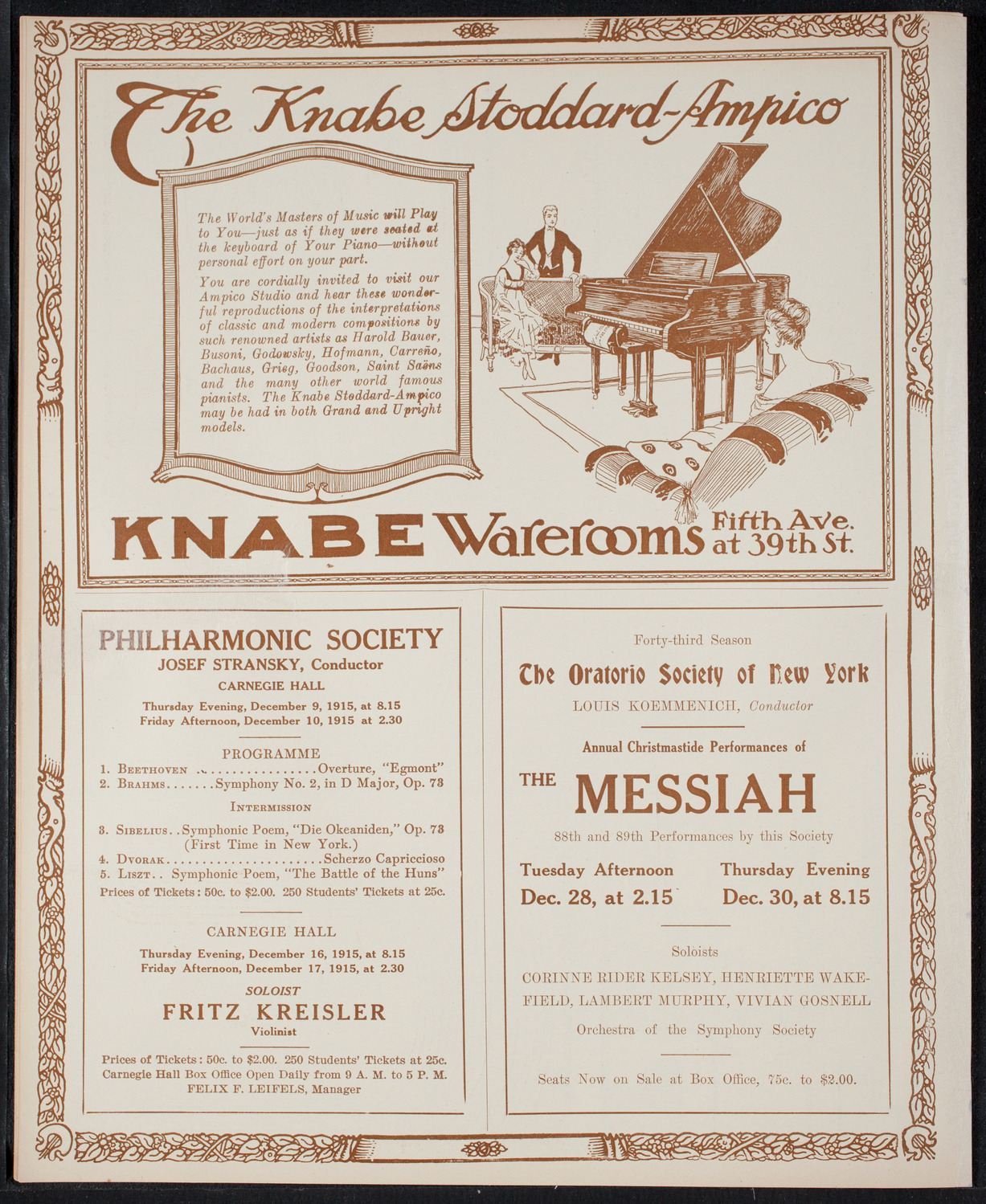 Oratorio Society of New York, December 8, 1915, program page 12