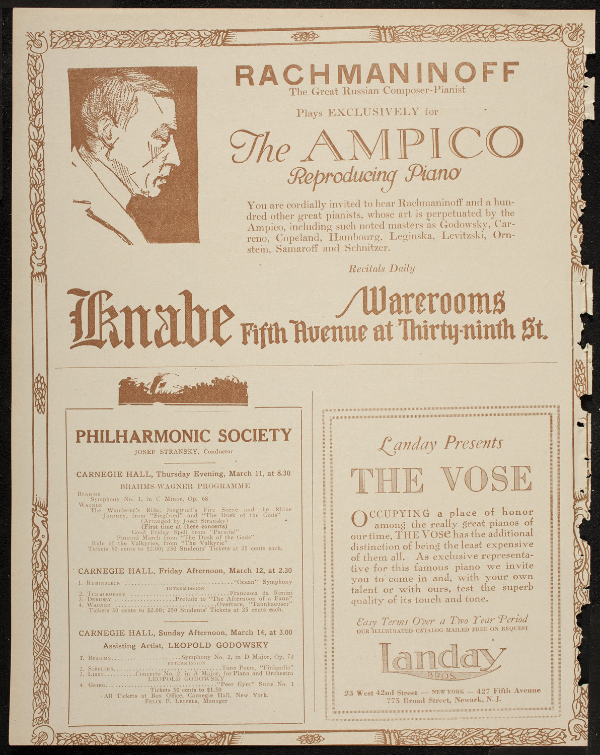 Benefit: Relief Association of Hebrew Settlement Workers, March 8, 1920, program page 12