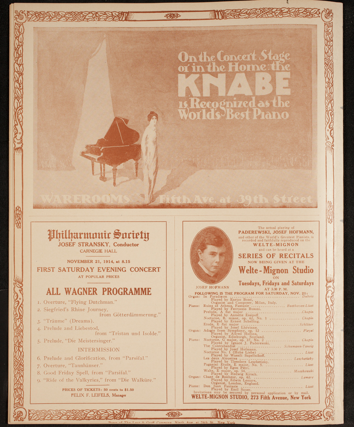 New York College of Music and New York German Conservatory of Music Faculty Concert, November 20, 1914, program page 12