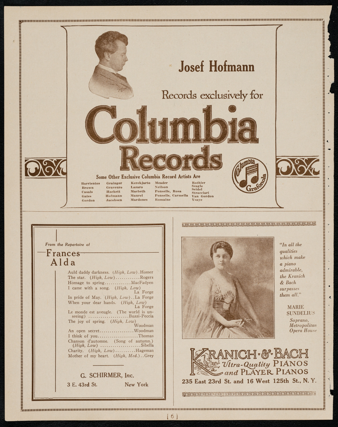 New York Symphony Orchestra, February 3, 1922, program page 6