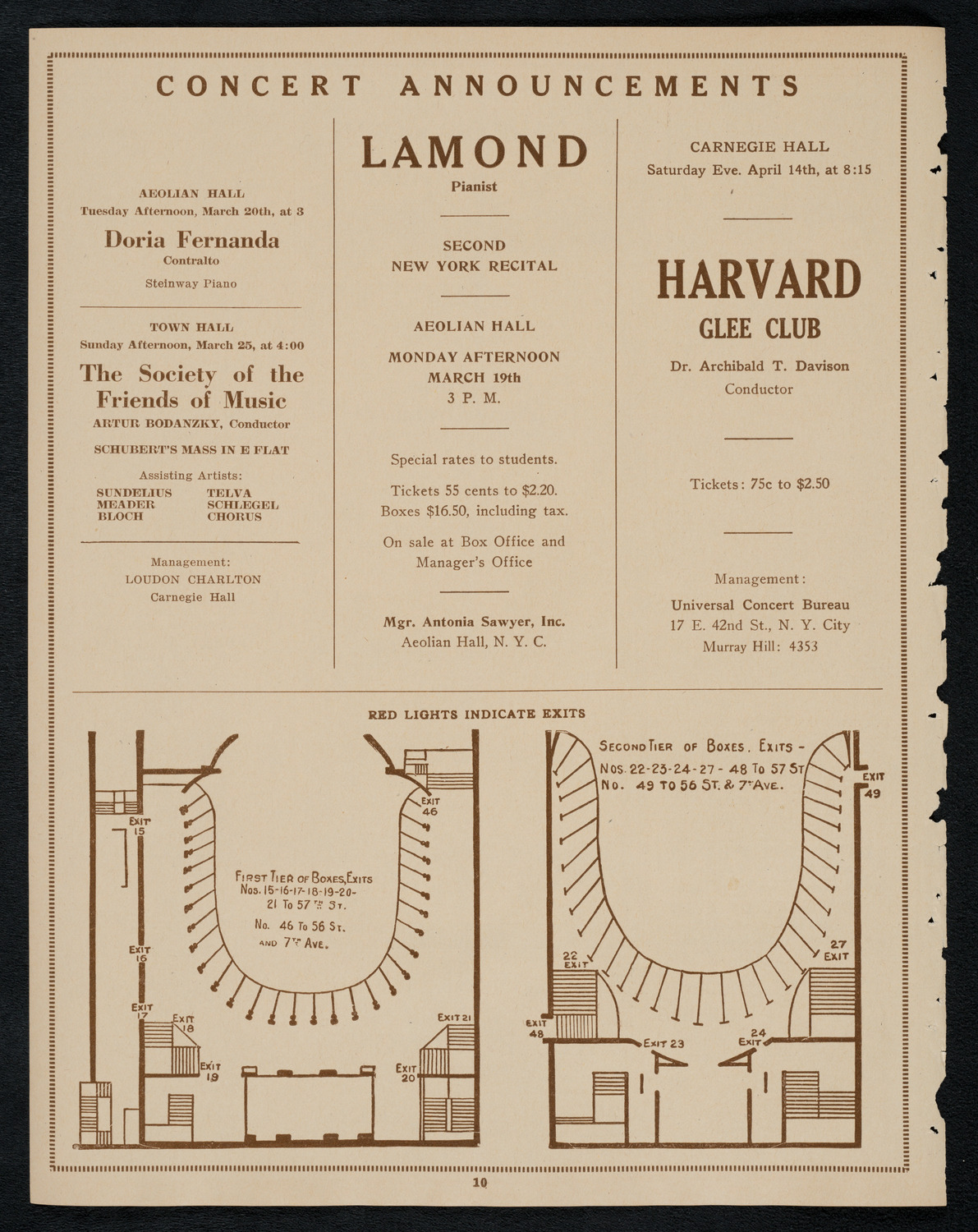 Alberto Terrasi, Baritone, March 18, 1923, program page 10