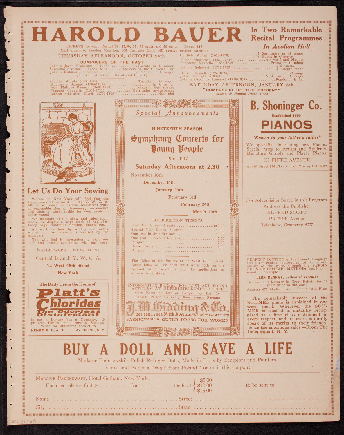 Meeting: The Humanitarian Cult, October 3, 1916, program page 9