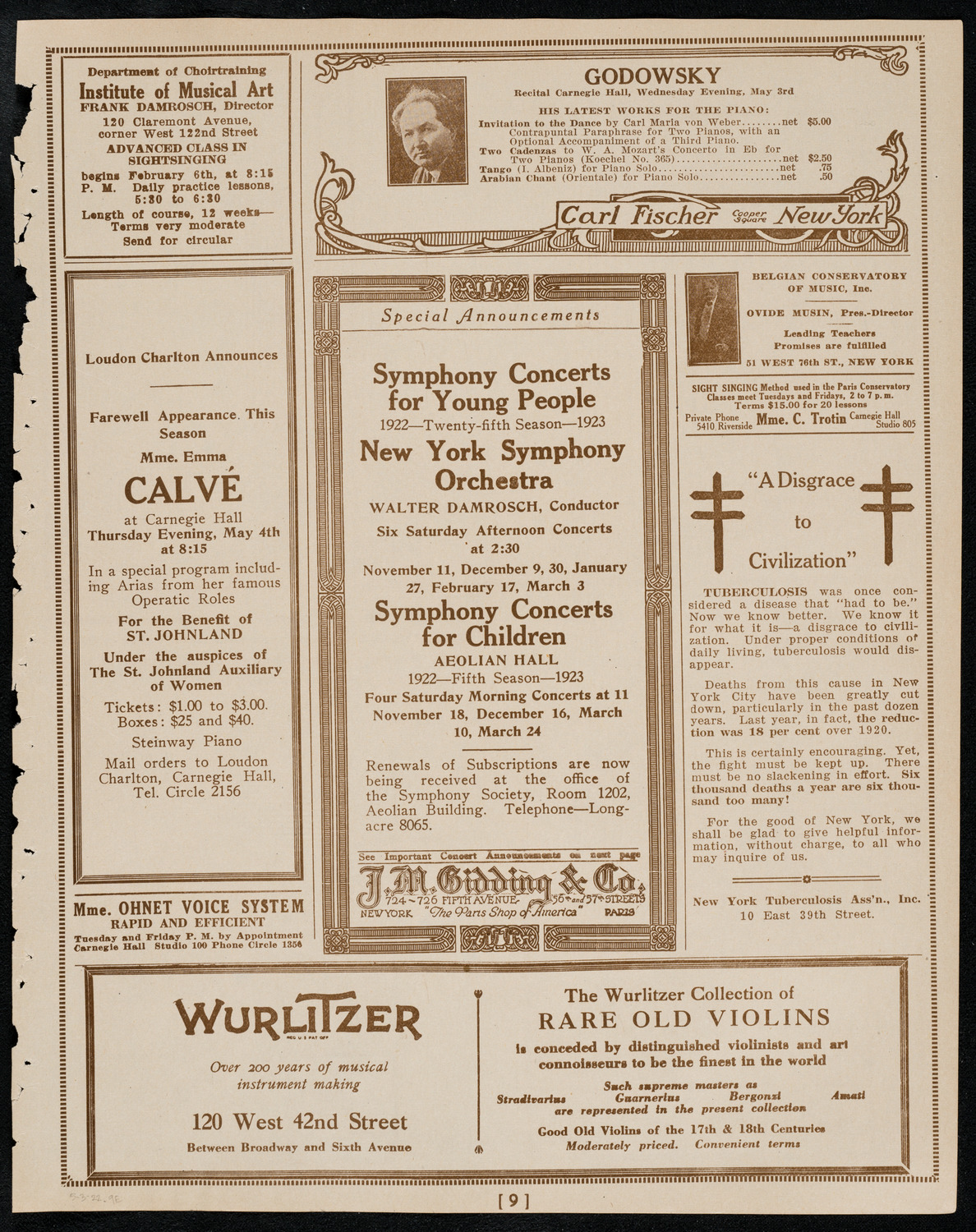 Leopold Godowsky, Piano, May 3, 1922, program page 11