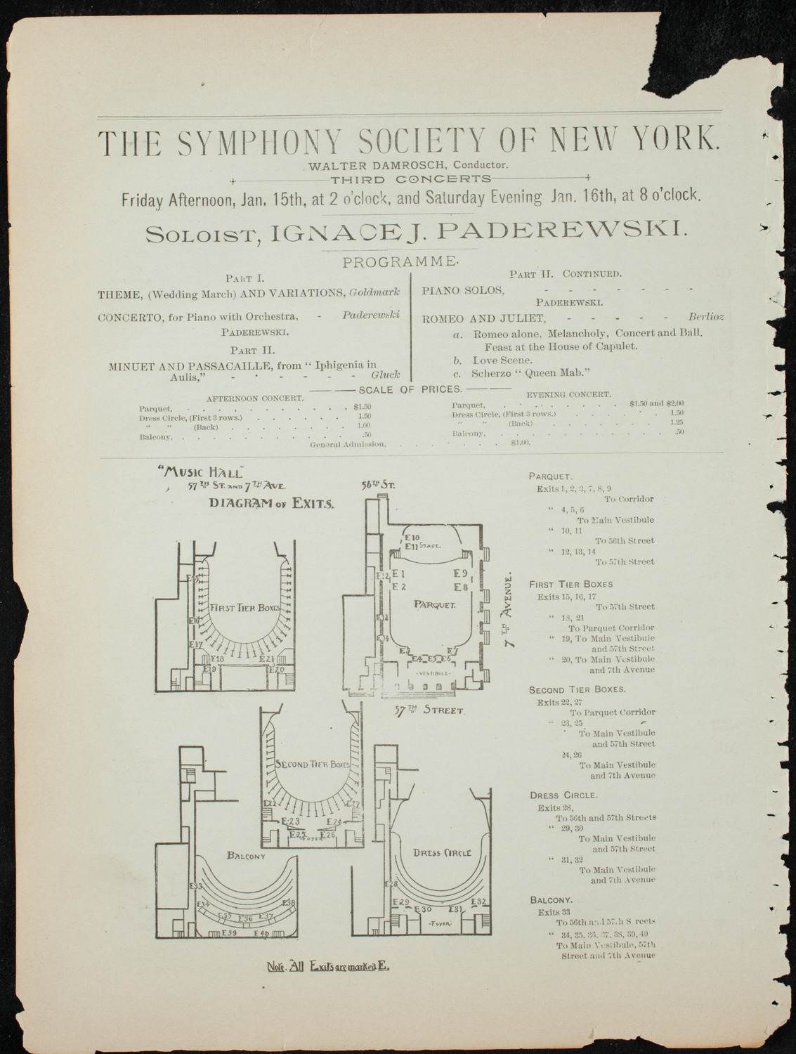 Oratorio Society of New York, December 29, 1891, program page 10