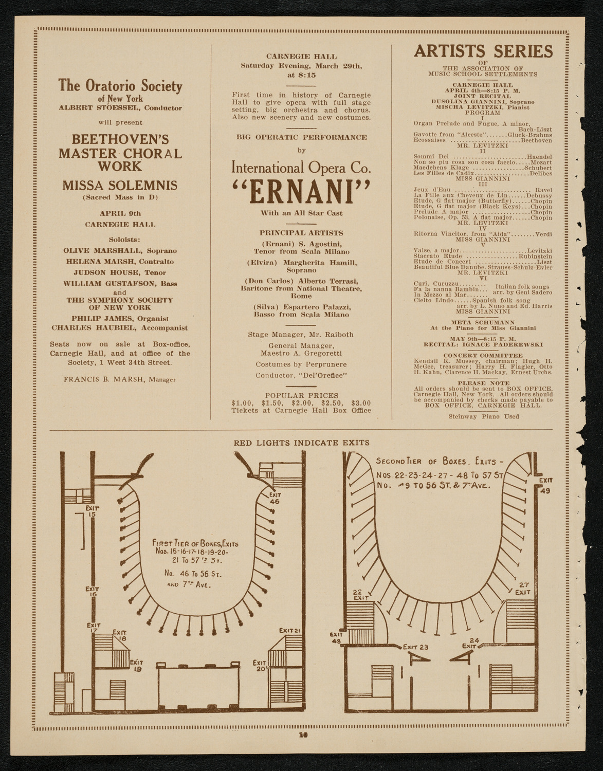New York Philharmonic, March 23, 1924, program page 10