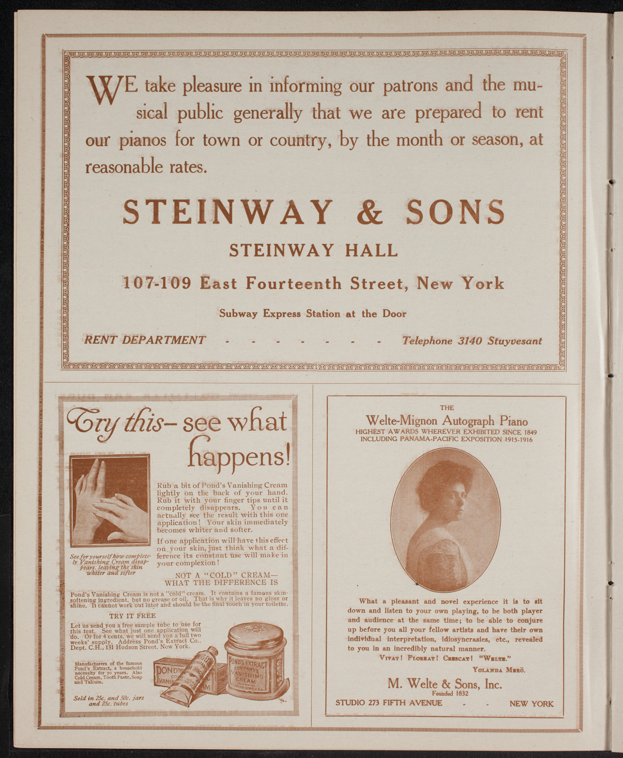 Benefit: St. Andrew's One Cent Coffee Stands, April 17, 1916, program page 4