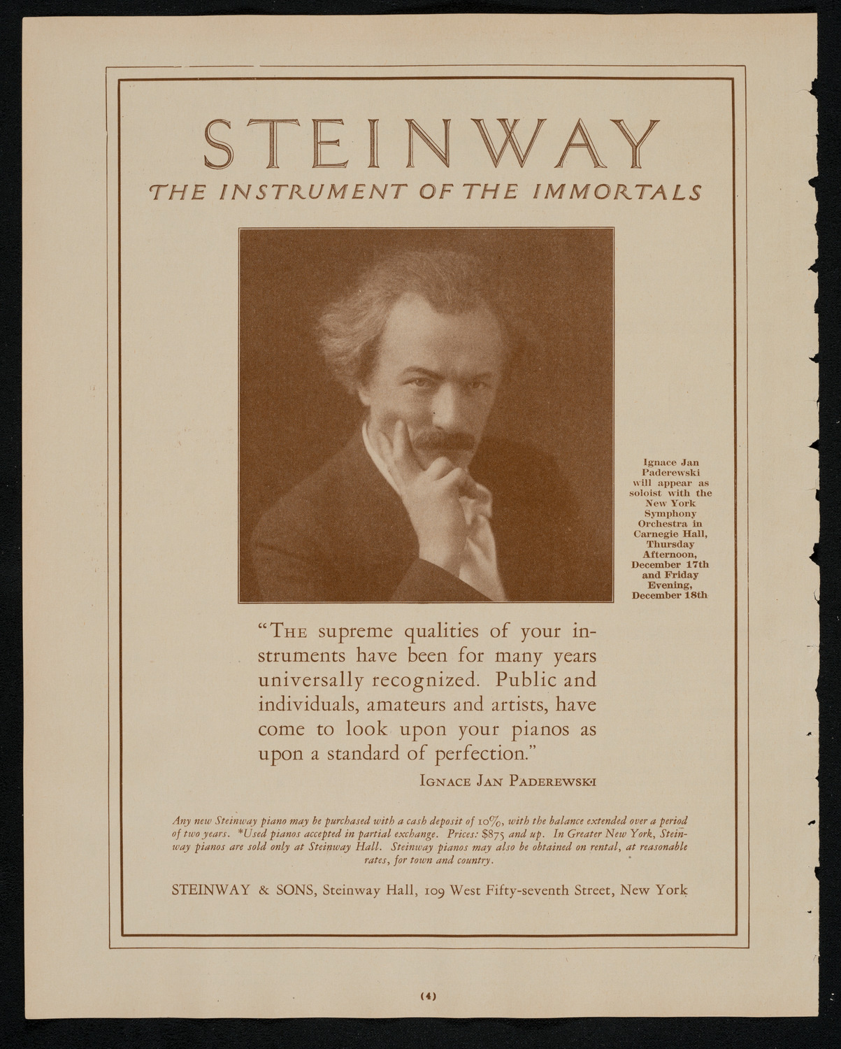 State Symphony Orchestra of New York, December 12, 1925, program page 4